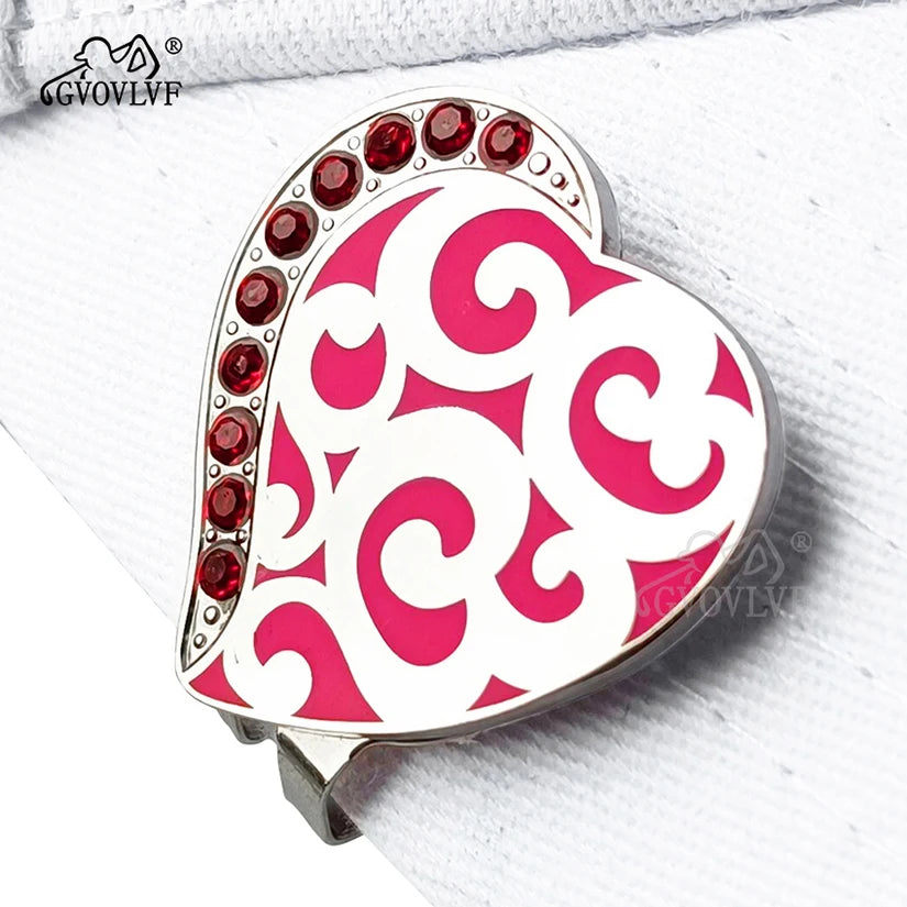 1pc Golf Bling Golf Ball Marker with A Standard Magnetic Hat Clip Gift for Women Golf Accessories Easily to Golf Cap New