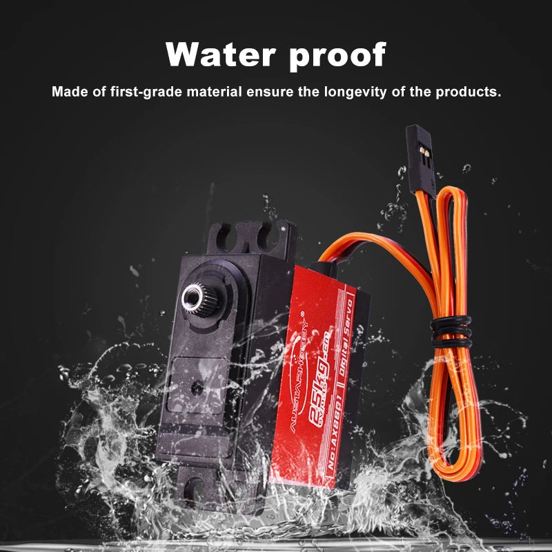 AUSTARHOBBY Digital Servo AX8601 4.8-6.0V 25KG Waterproof High Torque Metal Gear for Traxxas HSP RC Car Boat Robot Airplane