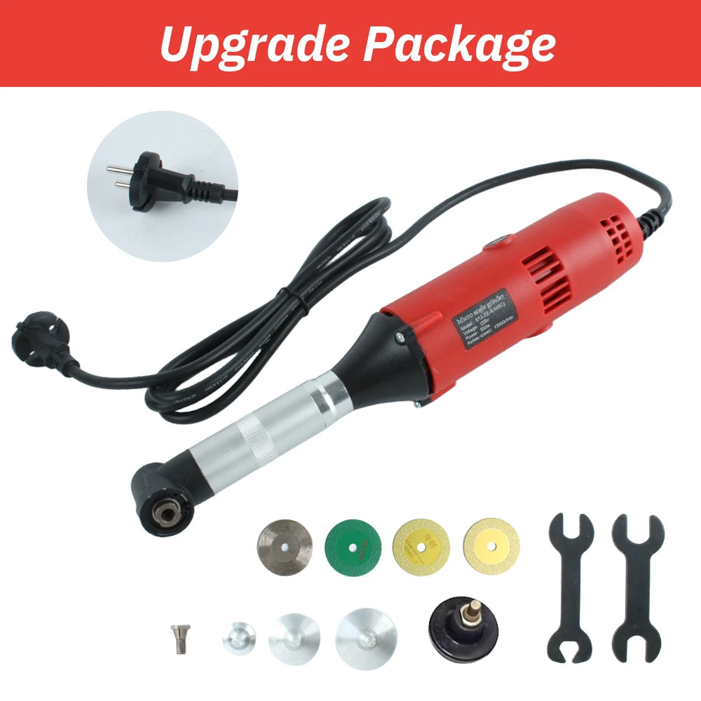 Tungfull 90-Degree Elbow Die Grinder Mold Polisher 550W Multi-Functiont Rotary Tool for Metal Grinding, Wood Carving, Polishing