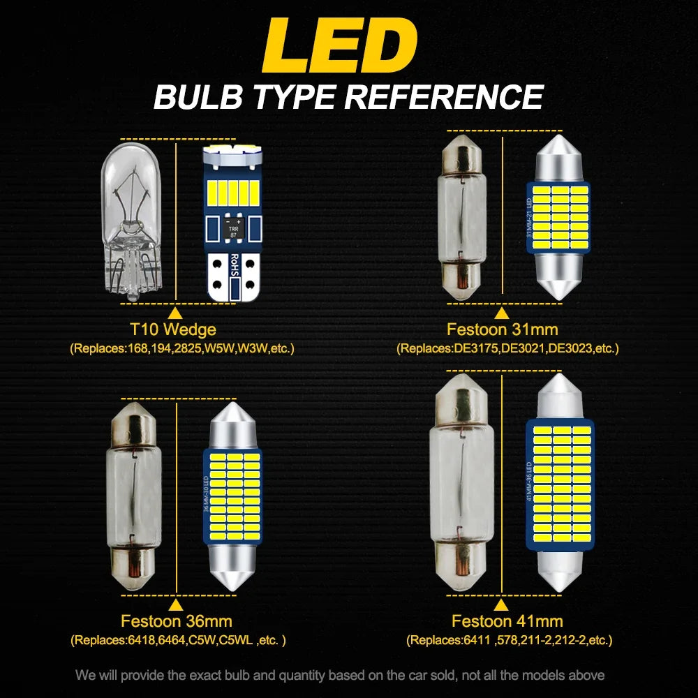 LED Interior Map Dome Trunk  Door Light Kit For Nissan Skyline R32 R33 R34 V35 V36 V37 1989-2018 2019 2020 2021 Car Accessories