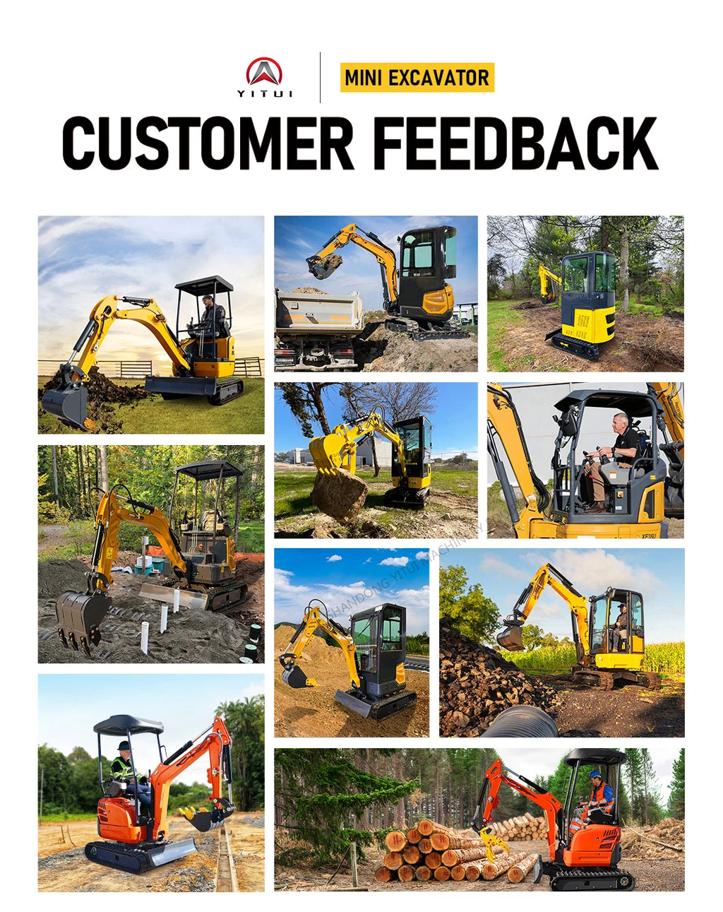 1.8ton Mini Excavator Wide Working Range Low Vibration Long Service Life For Small Commercial Construction Projects Customized