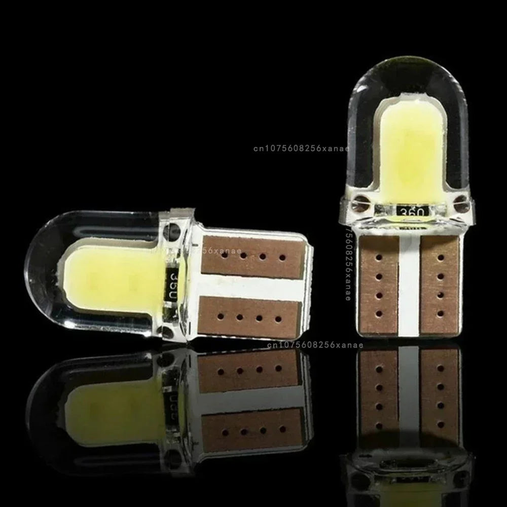 10pcs Car Interior Lamps T10 194 168 W5W COB 4 SMD LED CANBUS Silica Bright White Clearance License Light Bulbs Car Lights