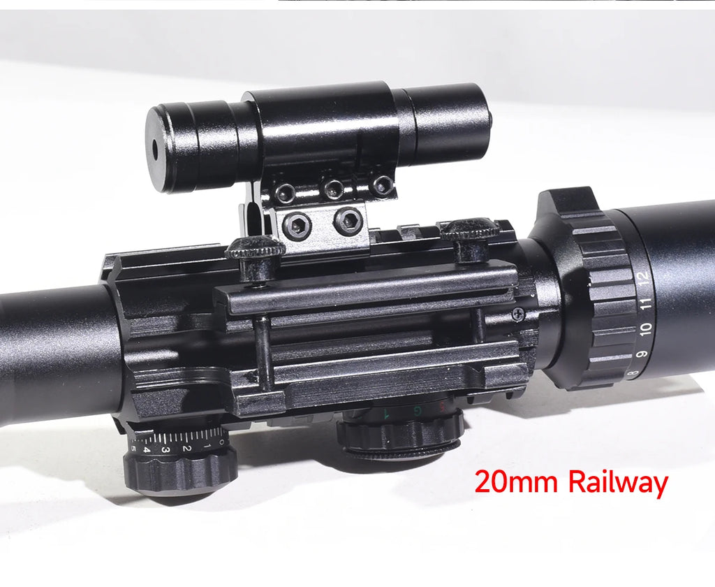 4-12X50ir Scope Red Green Two Color Illumination with HD101 HD103 4 Points Reticle Red Dot Optics Sight Hunting Combo