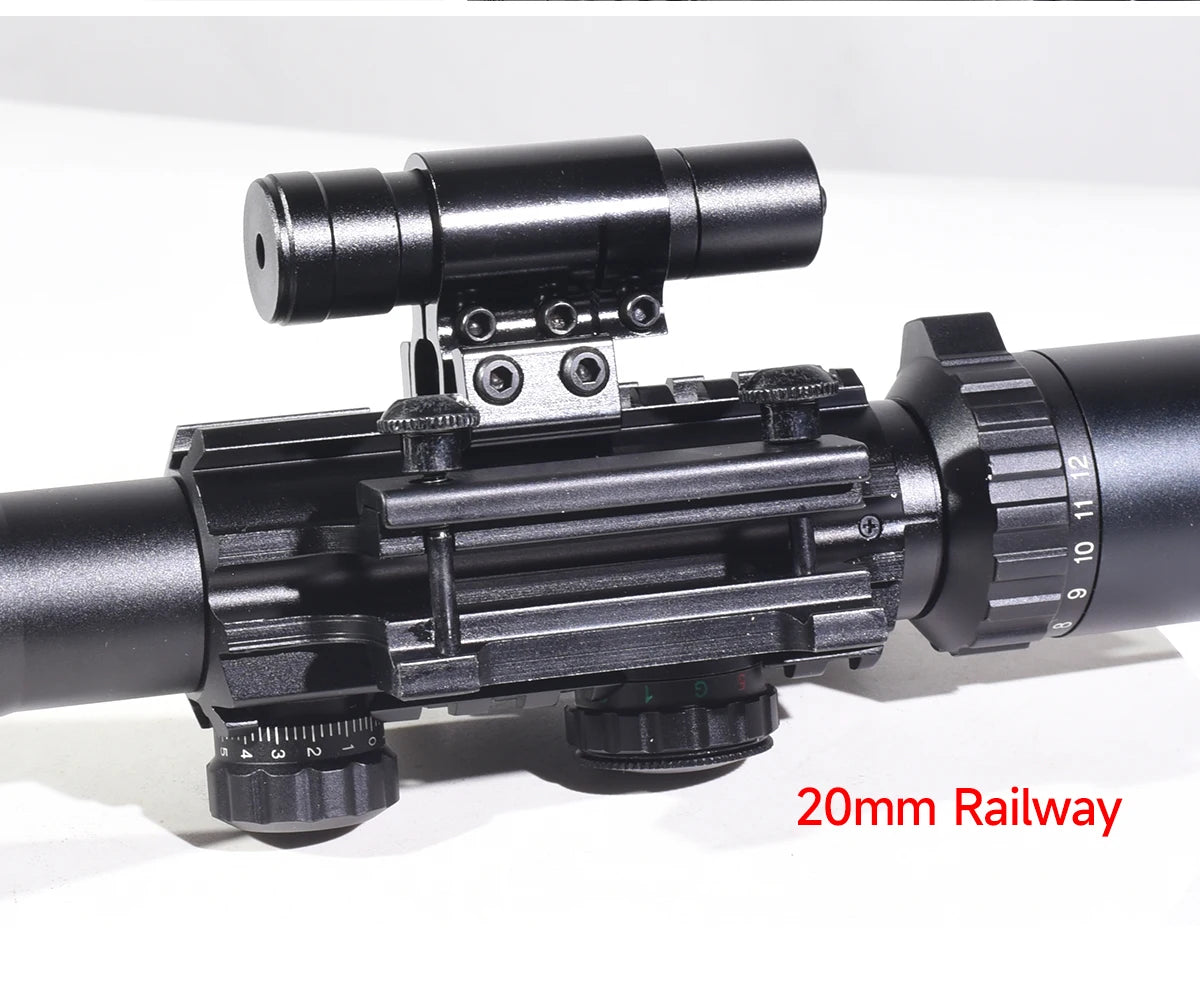 4-12X50ir Scope Red Green Two Color Illumination with HD101 HD103 4 Points Reticle Red Dot Optics Sight Hunting Combo