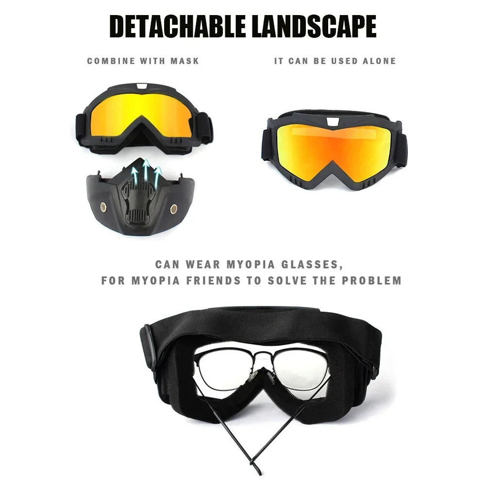 Goggles Full Face Hd Transparent Fog-proof Sand-proof Electric Welding Protective Glasses Versatile Breath-proof Windproof Mask