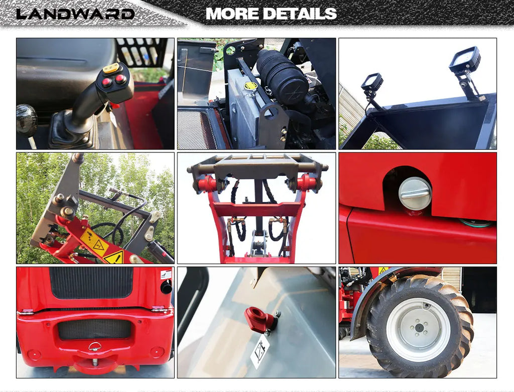 Diesel Loader W1160 Customized Mini Loader Euro 5 DIESEL Engine Agriculture EPA 4WD Front End Loader 2.4 Tons LANDWARD Factory