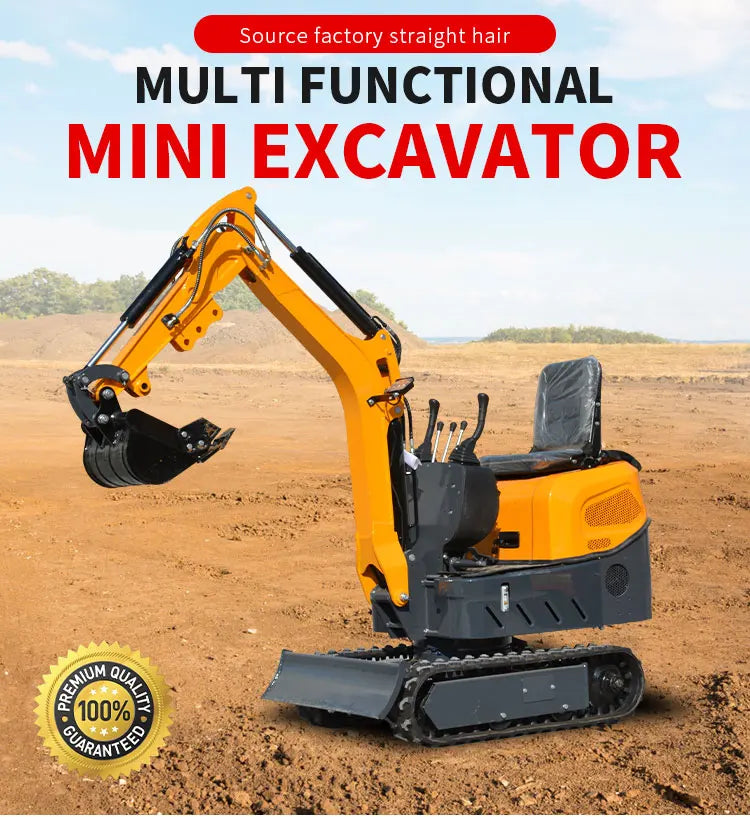 Custom Mini 1.2 Ton Excavator Euro 5 Engine CE Certified Compact Digger for Construction and Farm Use