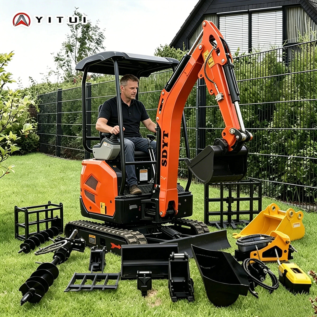 2026 Customized Compact Mini Excavator 1.8 Ton Micro Digger With Tracked Chassis - Ideal For Indoor/Outdoor Digging Planting