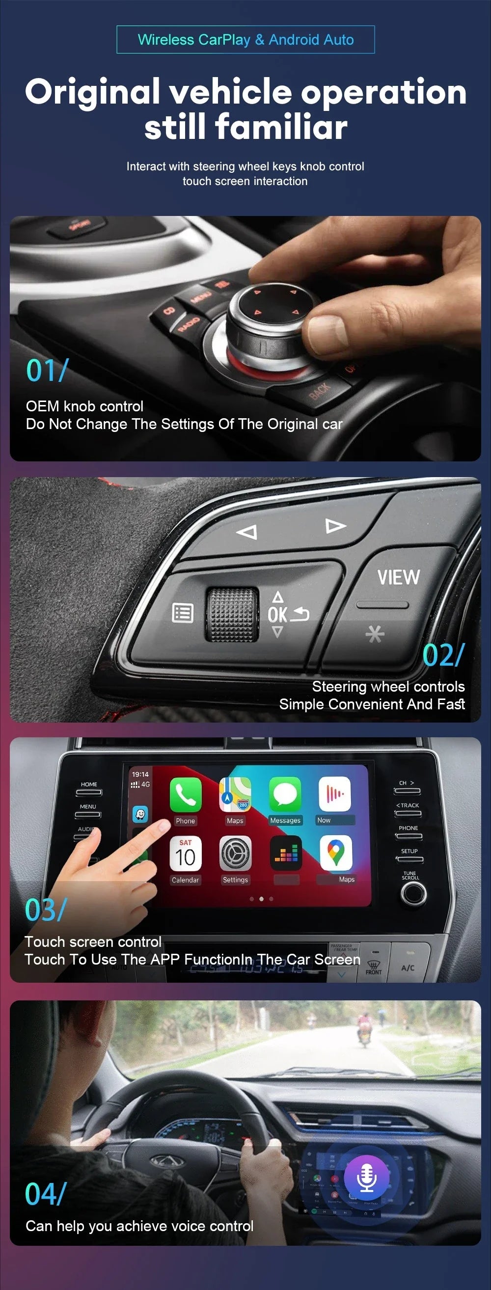 FLIXIVI CarPlay Android Auto Adapter Wired To Wireless 5GHz WiFi5.0, /type-c Plug and Play, for Original Wired CarPlay/Auto Cars