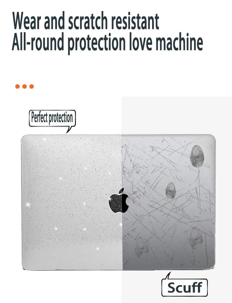 Glitter Bling Laptop Case For MacBook Air 13 M1 A2337 2022 Air 13.6 M2 A2681 Pro 13 A2338 Case Cover Accessories
