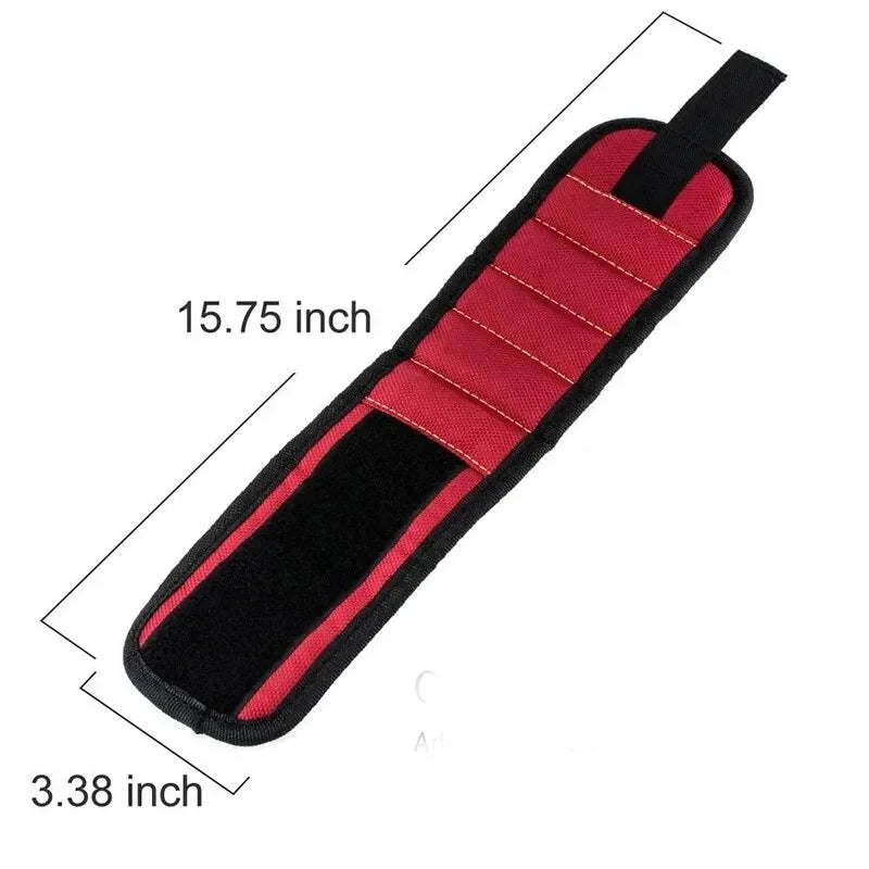 Five Rows of Ten Magnets Magnetic Wristband for Holding Screws,Nails,Drilling Bits,Wrist Tool Holder Belts with Strong Magnets
