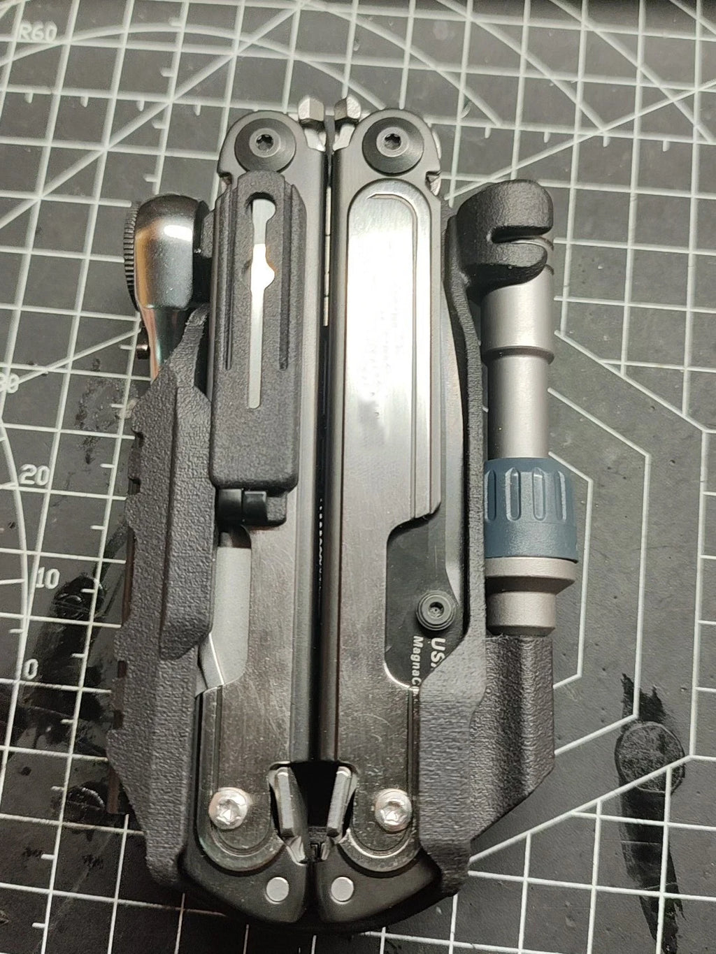Custom Made  Nylon Holster, Durable Multi-TOOL Belt Sheath with Bit Storage Slot for Leatherman ARC (PLIERS NOT INCLUDED)