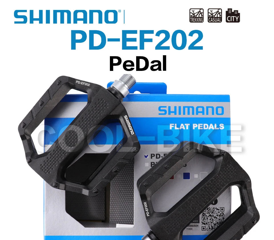 Shimano PD EF102 EF202 EF205 Pedals PD-EF202 Are Platform Pedals for MTB, Trekking and City Use That Have an Aluminum Body With