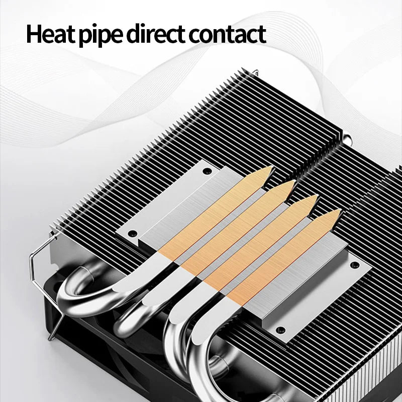 JONSBO HP-400S Pressure Profile CPU Radiator 4 Heat Pipe 9CM Fan Ultra-Thin Radiator Suitable ITX Small Case Processor Cooler