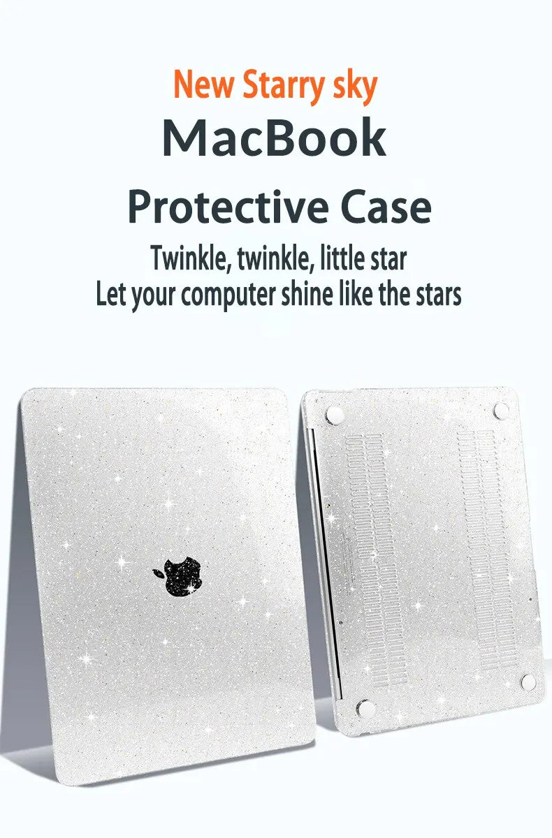Glitter Bling Laptop Case For MacBook Air 13 M1 A2337 2022 Air 13.6 M2 A2681 Pro 13 A2338 Case Cover Accessories