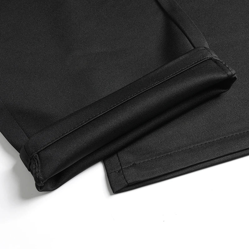 2026 Men's Spring Summer Autumn  Pants Straight Stretch Casual No Trace No Ironing Fabric Silky Cool Feeling Trousers 29-42