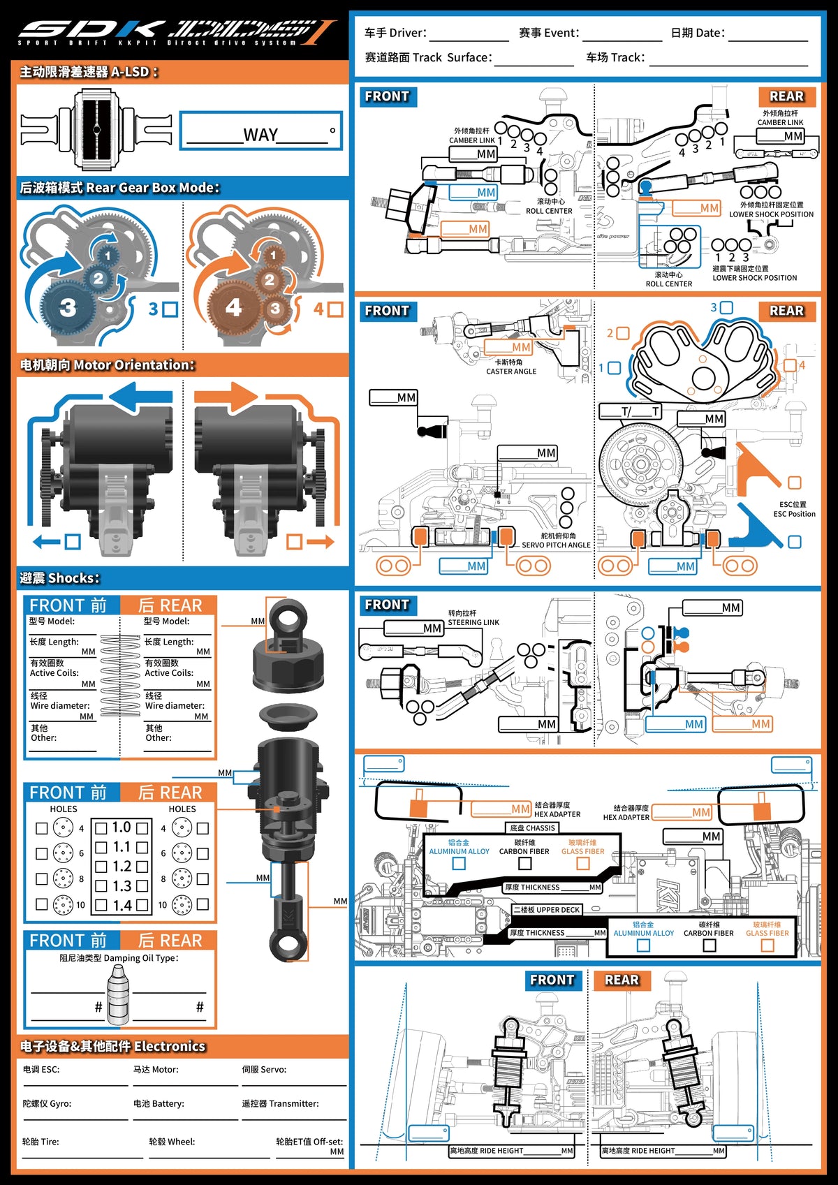 KKPIT SDK DDS Ver.1.0 1/10 Electric R/C DRIFT Chassis KIT