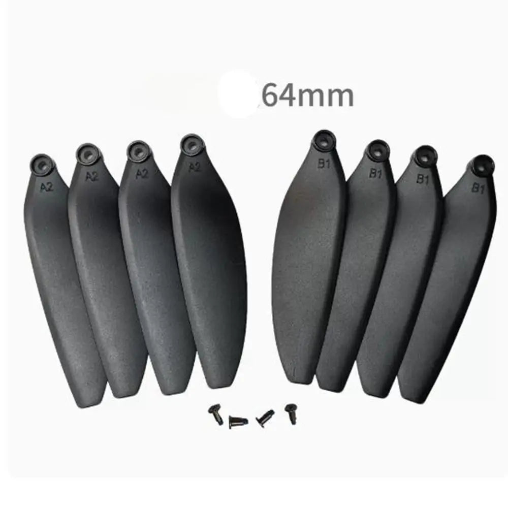 Universal Folding Propeller Blades Plastic 64mm/70mm Remote Control Drone Parts Black Quadcopter Spare Blade