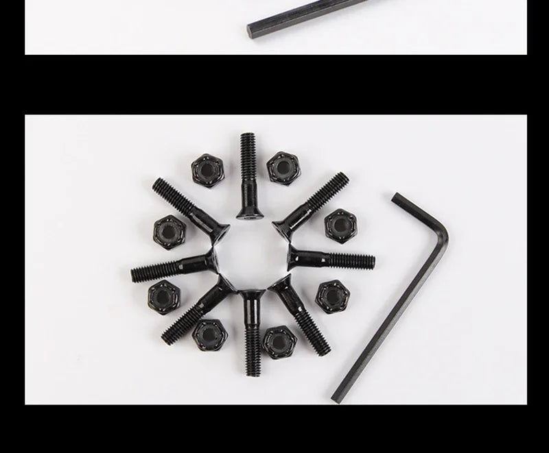 Skateboard Trucks Screws M5x25/29/32/38/44/50mm Mounting Bolts Anti-rust Durable Bridge Nails Nuts Skateboard Truck Wheel Repair