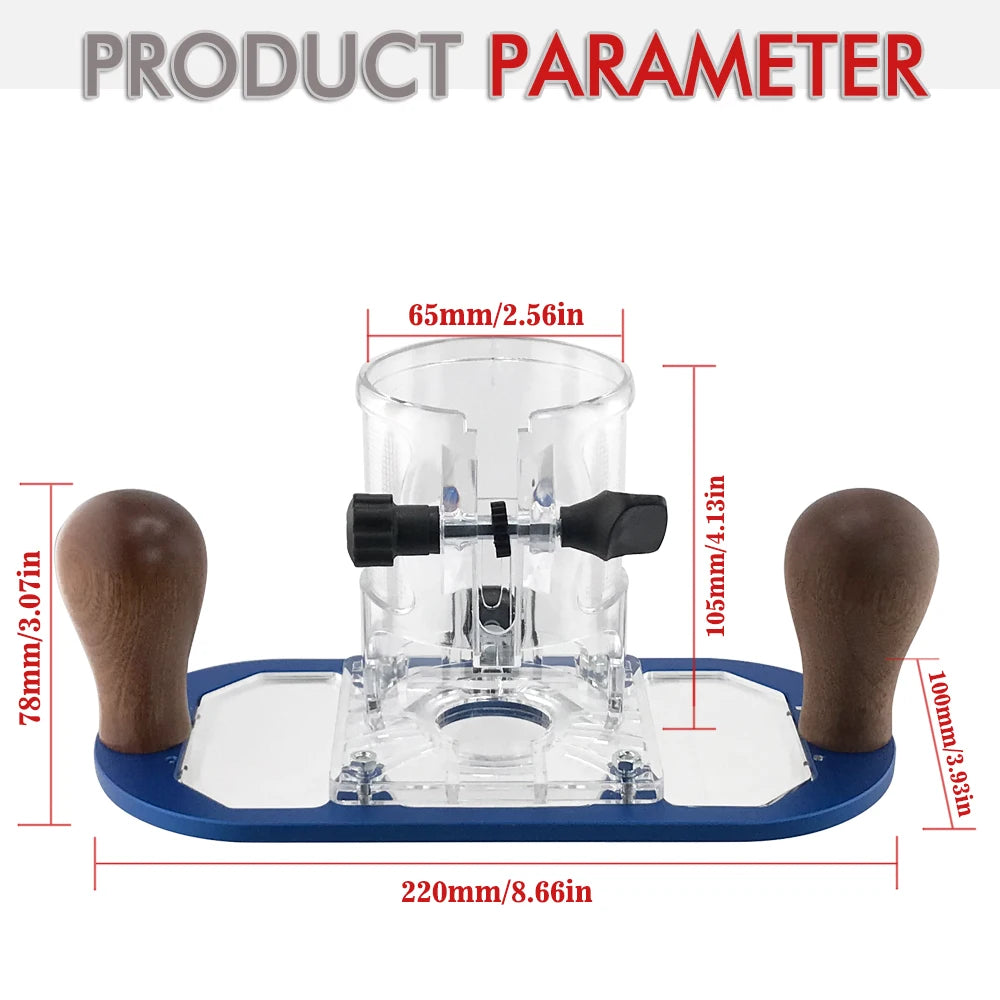 New Wood Router Base for Edge Guide - Woodworking Trimming Machine Milling Groove Flip Engraving Trimming Opening Milling Base