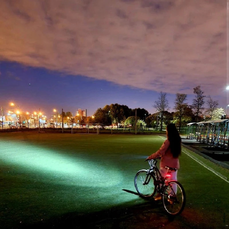 NATFIRE 10000mAh Bicycle Light with Battery Indicator USB Rechargeable Bike Light Set 8 LED Flashlight