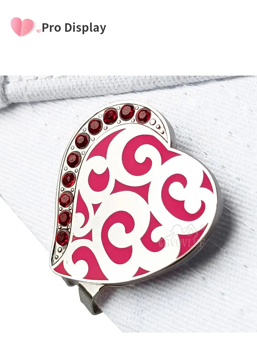 1pc Golf Bling Golf Ball Marker with A Standard Magnetic Hat Clip Gift for Women Golf Accessories Easily to Golf Cap New