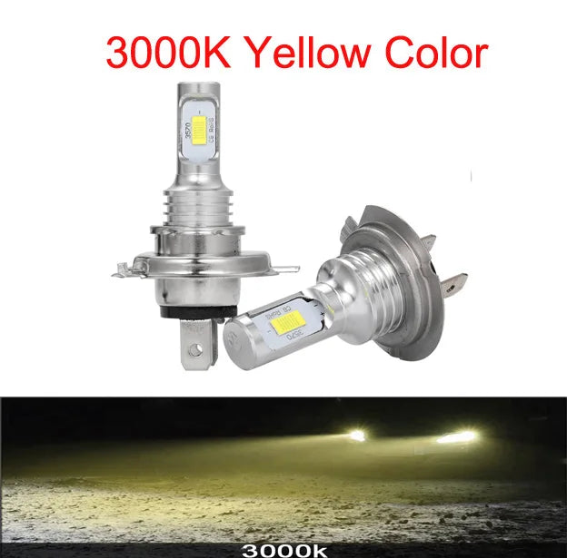 2Pcs H7 H4 LED Car Headlight H11 H8 H9 H1 H3 Car Fog Light Bulbs 9005 9006 Hb3 Hb4 Auto Driving Running Lamps 80W 12V 24V White