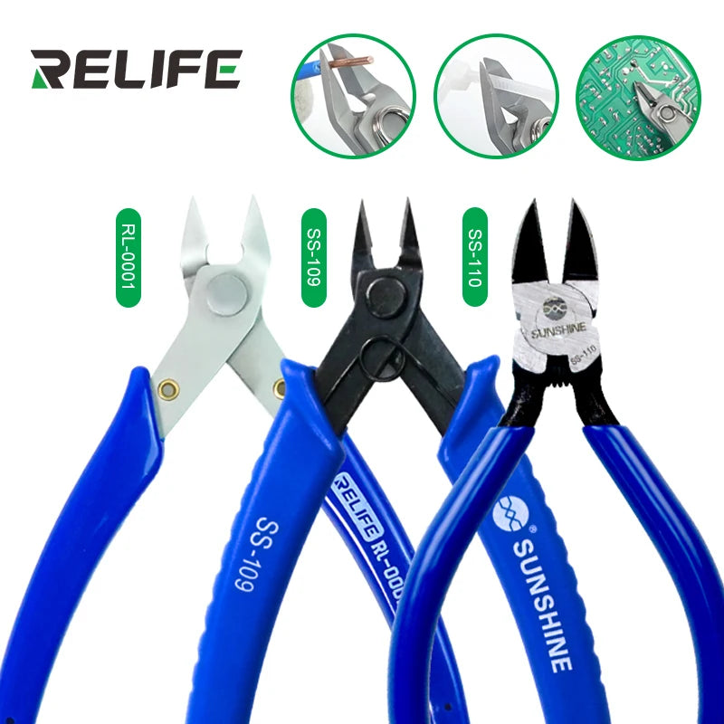 RL-0001 5" Precision High Precision Cutting  Diagonal Pliers for Wire Cable Cutter High HardnessElectronic Repair Hand Tools
