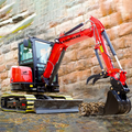Made in China 1800 KG Tailless Excavator EPA Euro 5 Mini Bagger 2.5 Ton Small Hydraulic Digger Various Accessories Customized