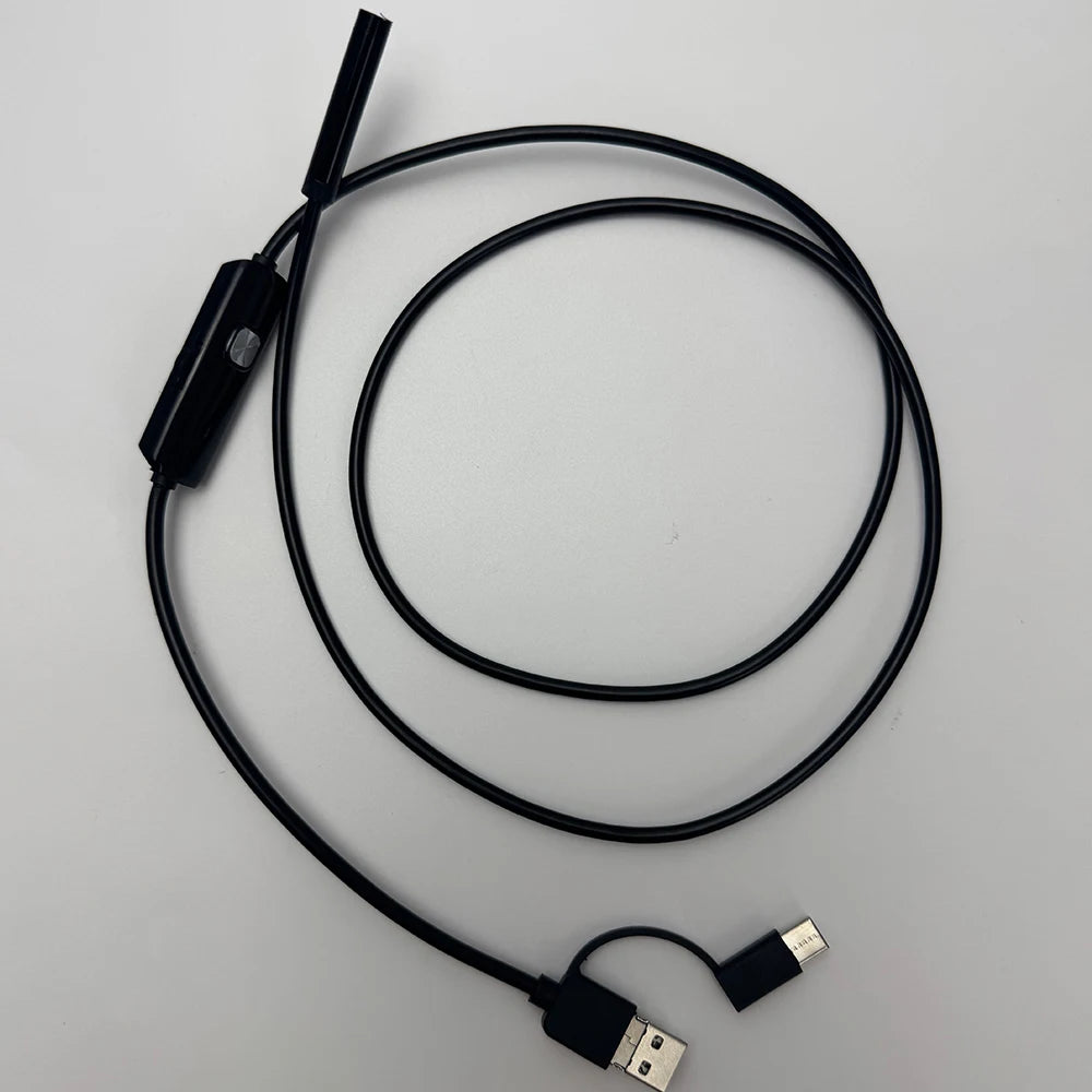 7.0MM Type-C Endoscope Camera IP67 Waterproof with 6 Adjustable LEDs USB Android Flexible Inspection Borescope for Phone PC