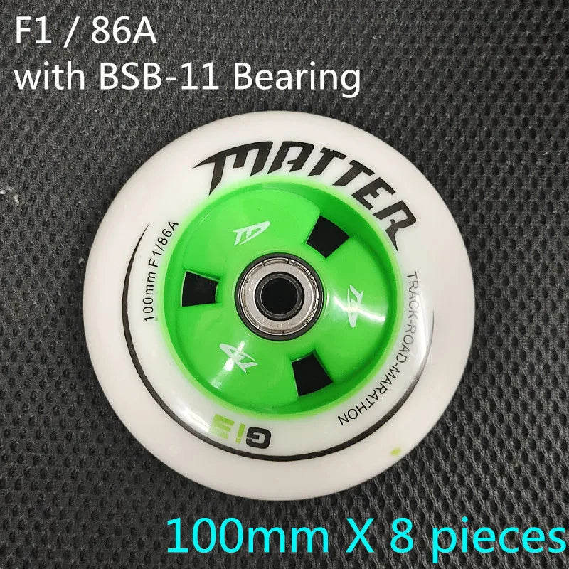 MATTER Gi3 inline speed skates tyre G13 speed skating wheels 86A 90mm 100mm 110mm Track Road Marathon Race ruedas F1 Speed Wheel