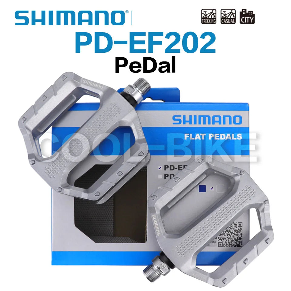 Shimano PD EF102 EF202 EF205 Pedals PD-EF202 Are Platform Pedals for MTB, Trekking and City Use That Have an Aluminum Body With