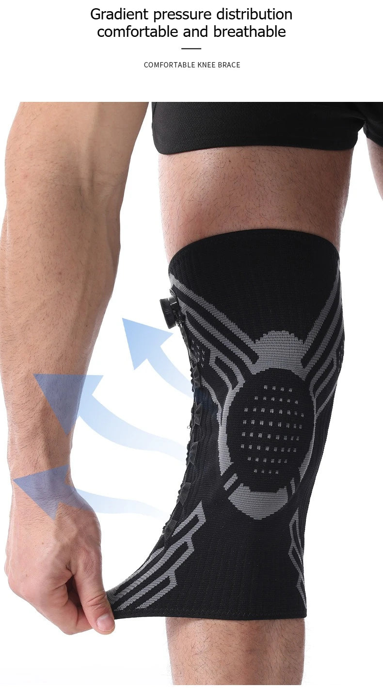 Adjustable Knob Knee Support Professional Sports Knee Brace for Basketball Football Running Badminton Fitness