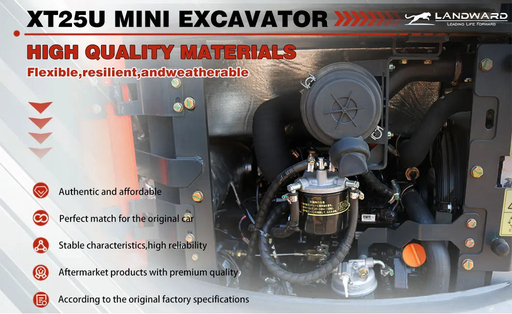 LANDWARD YANMAR Excavator 2.5 Tons Mini Excavator Optional Engine 24HP XT25U Crawler Cab Mini Excavator 3 Tons Euro 5 Customized