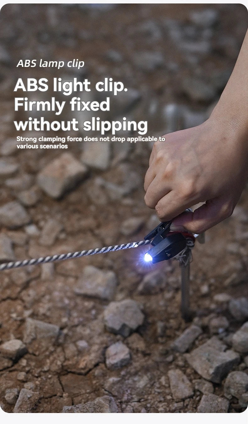 USB Rechargeable LED Camping Lantern Small Drop Light - Portable Campsite Atmosphere Lamp for Hanging Tent & Outdoor Activities