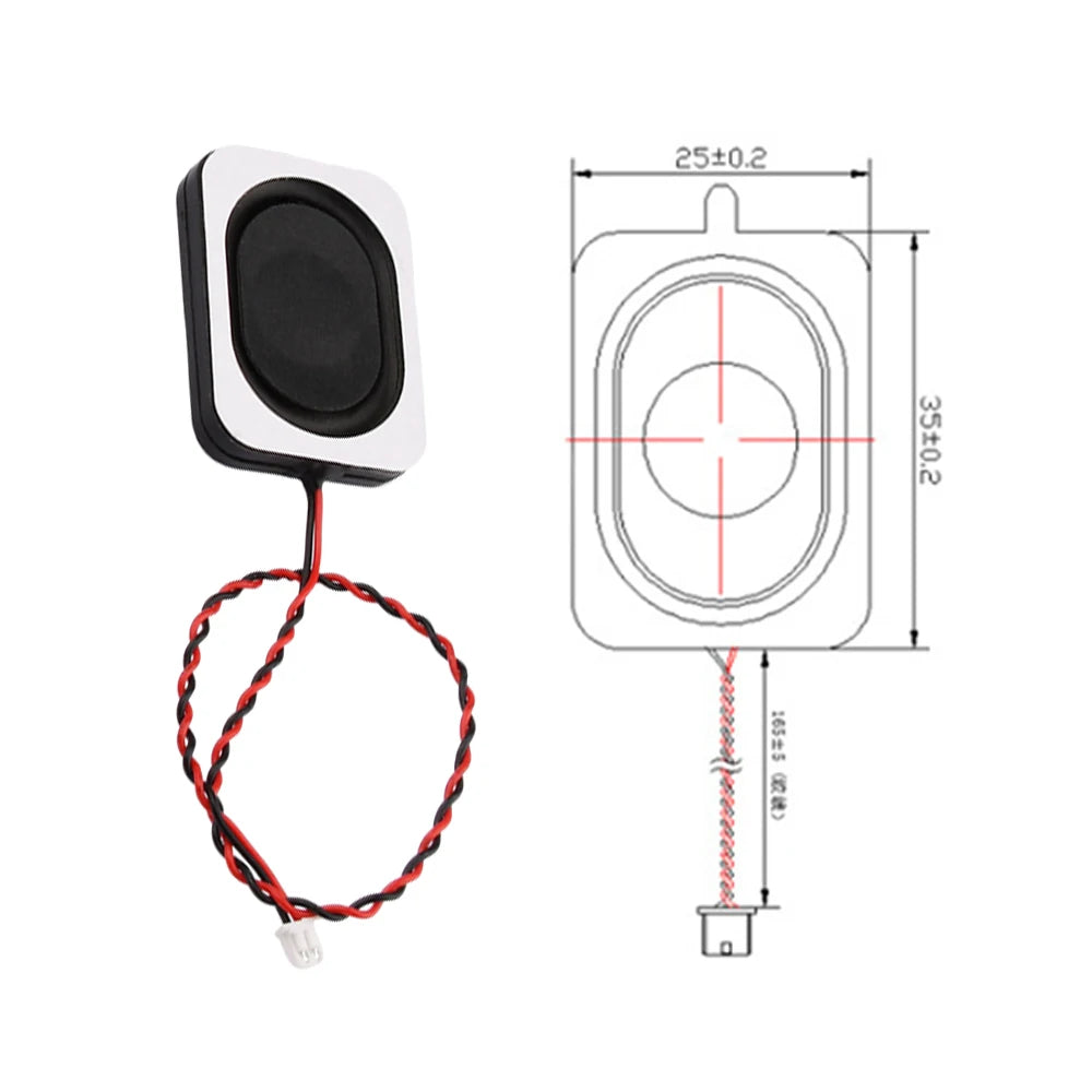 1PCS 4 Ohm 3w 8 Ohm 2W Speaker Square Small Cavity Notebook Computer 3525/2535 Ultra-thin Box Speaker DIY