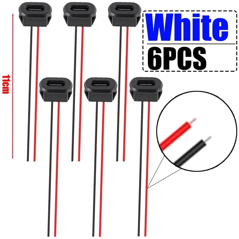 USB Type C Connector Jack Female Type-C with Card Buckle 3A High Current Fast Charging Jack Port USB-C Charger Plug Socket