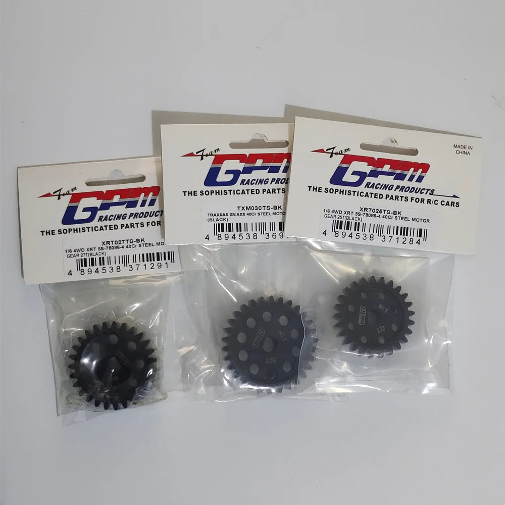 GPM for Traxxas 1/6 XRT 1/5 X-MAXX X-Monster 6S 8S Monster Truck RC Car Metal Steel M1.5 25T 27T 30T Motor Gear Pinion 6496