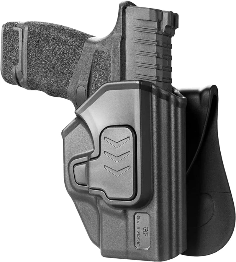 OWB Holster Fit Springfield Hellcat Micro-Compact , Paddle,360 Adjustable,Cant/Index Finger Release Right Hand Outside Waistband