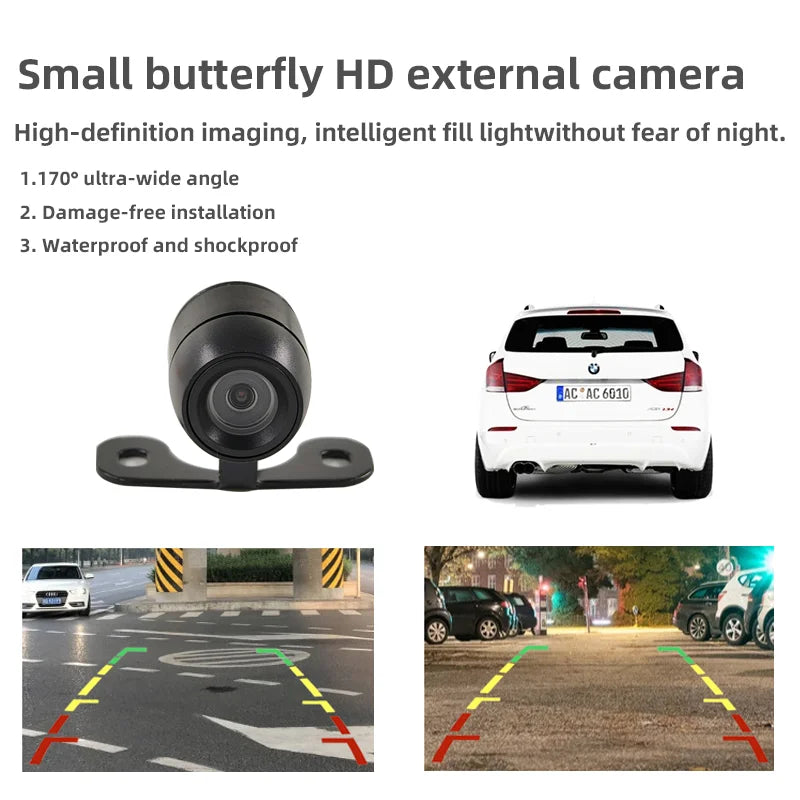 High Definition Night Vision Wide-Angle Rearview Parking Camera Car Reversing Camera Waterproof CCD LED Car Reversing Monitor