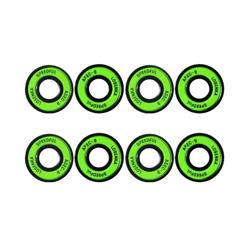 8Pcs Premium Skateboard Bearings Pro Longboard Speed Bearings ABEC-9 Steel Bearings Skateboard Scooter Roller Wheel