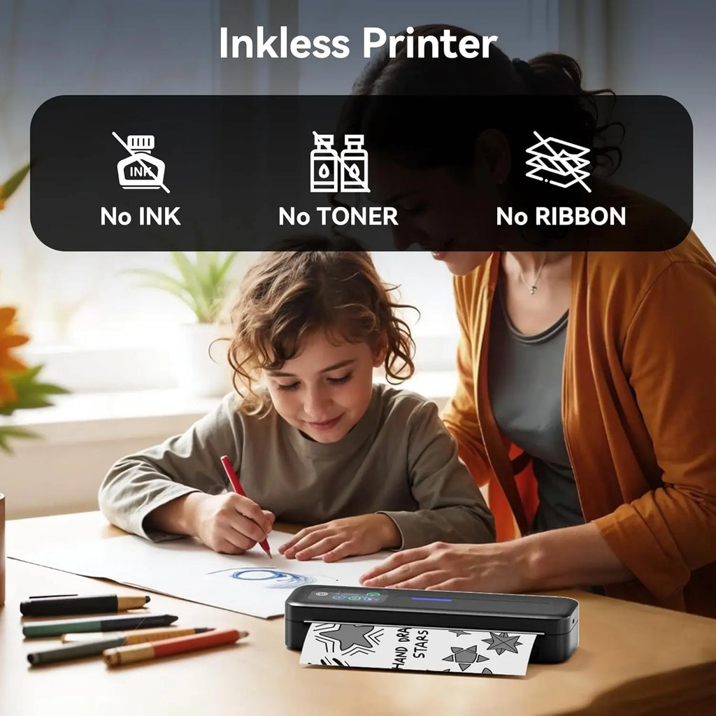 Phomemo M832D Touchscreen Portable Printer Thermal Inkless Supports Prints A4 & US Letter,Compatible with iOS/Android/PC
