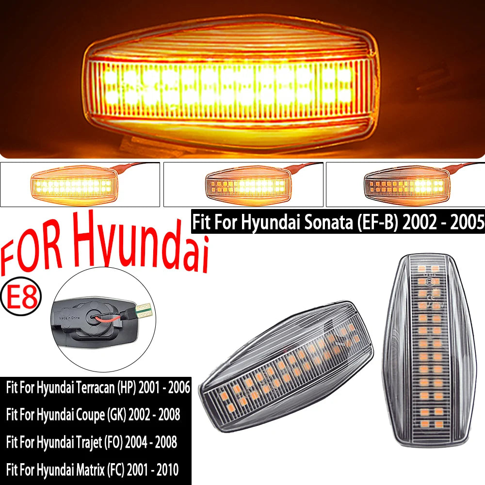 For KIA Rio Sportage Sedona Picanto Morning Opirus Amanti Ggand Carnival MK3 Dynamic Flashing Turn Signal LED Side Marker Ligh