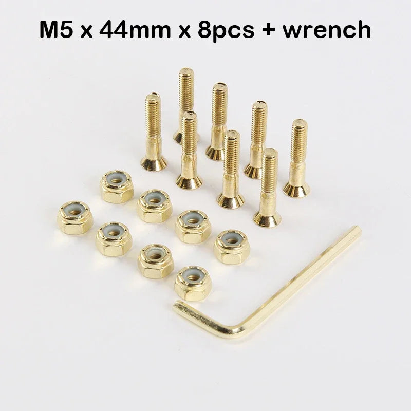 Skateboard Trucks Screws M5x25/29/32/38/44/50mm Mounting Bolts Anti-rust Durable Bridge Nails Nuts Skateboard Truck Wheel Repair