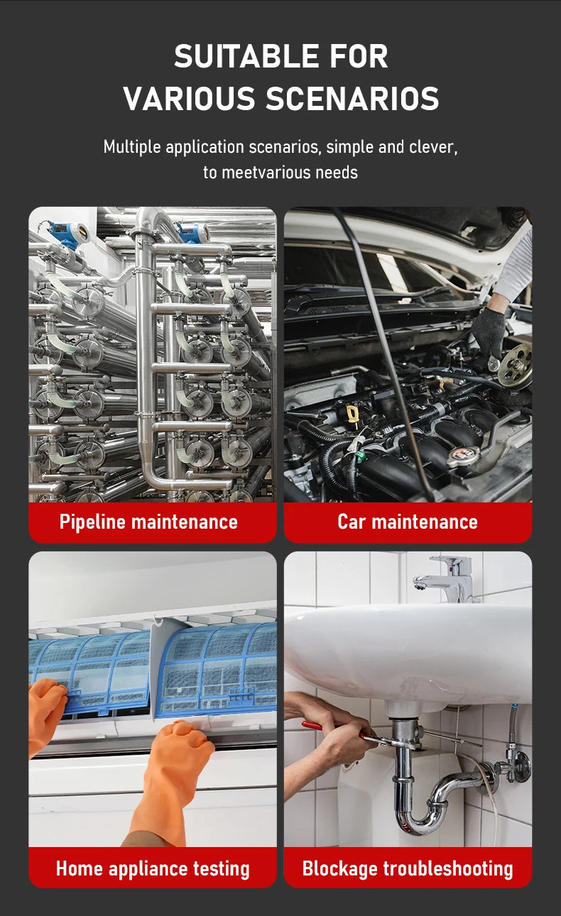 5Inch Borescope, Two-Way Rotary 360° Industrial 3.9mm Camera for Automotive Repair, Plumbing Inspection