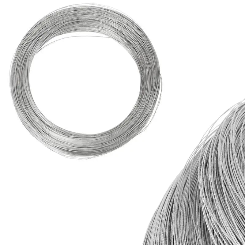 10/50m 0.02-1mm 304 Stainless Steel Wire Rustproof Soft/Hard Single Strand Craft Jewelry Lashing Wire