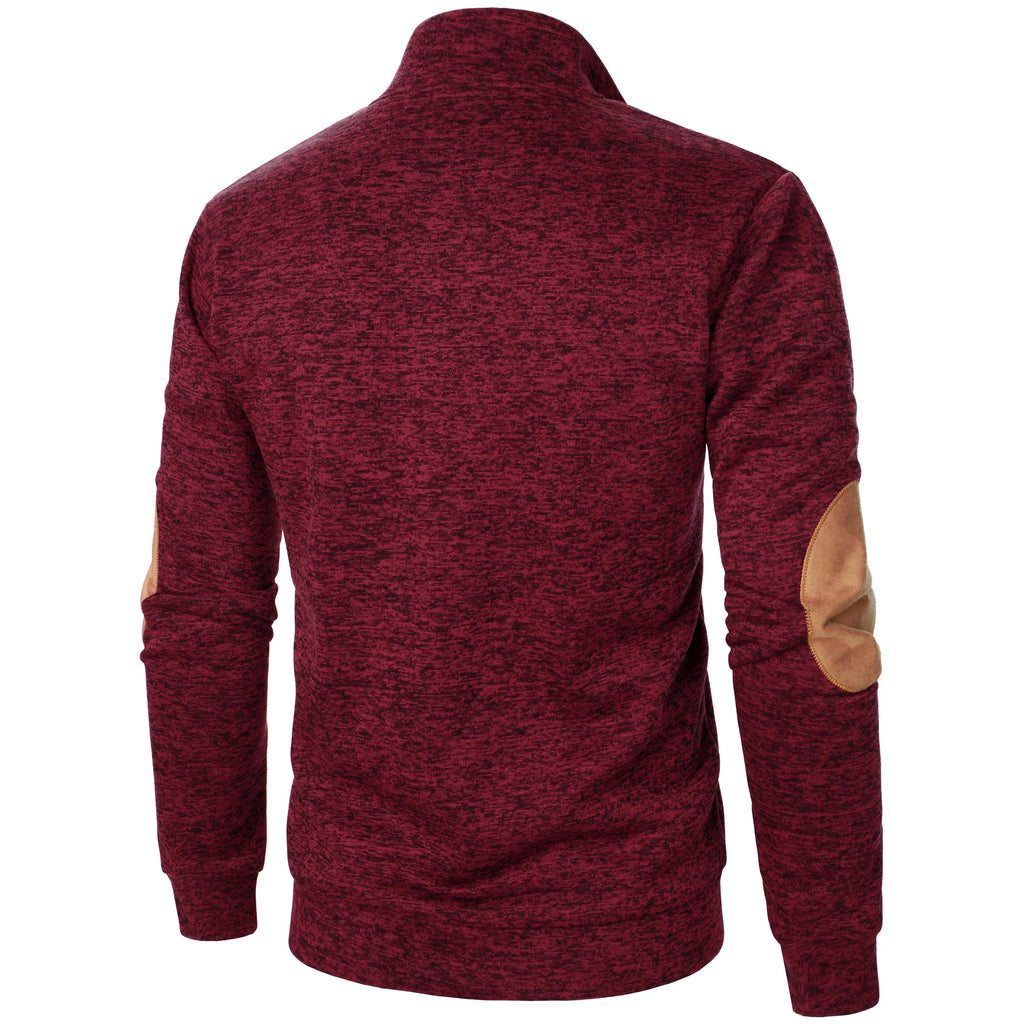 Autumn and winter men's stand collar long sleeve casual knitted sweater top
