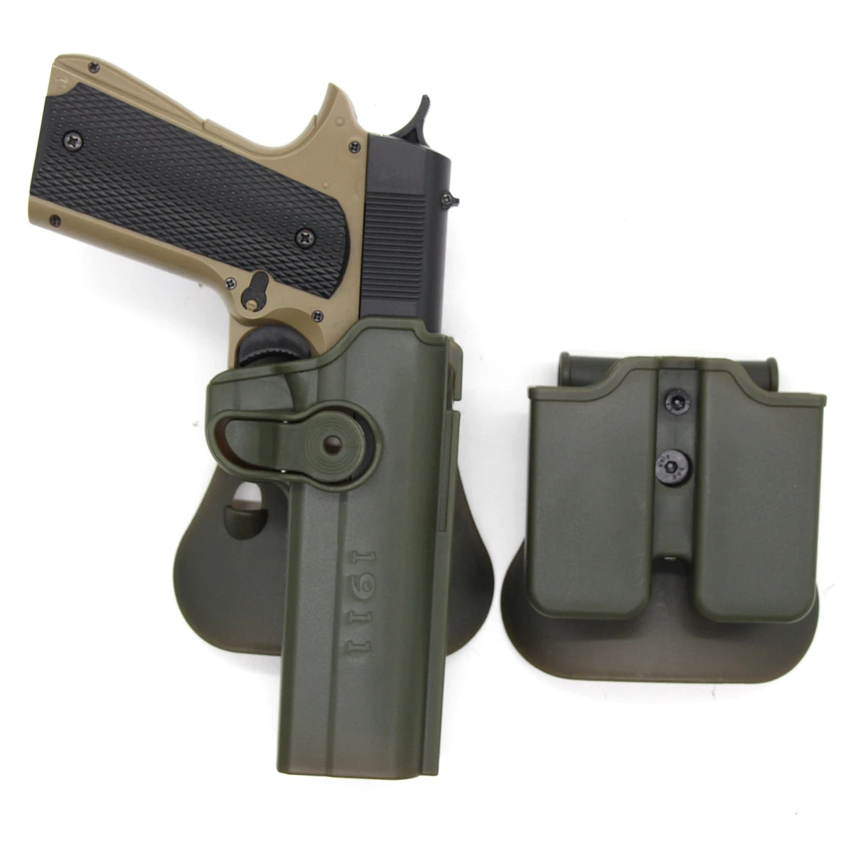 1911 Tactical Gun Holster with Double Magazine Pouch Pistol Holster Belt Holster Gun Paddle Carry Case For colt 1911 accessory
