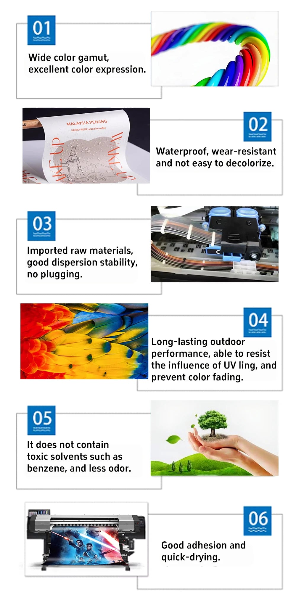 T6871 T6872 T6873 T6874 Compatible Ink Cartridge with Weak Solvent Ink with Chip for Epson S30600 S50600 S70600 Printer Ink