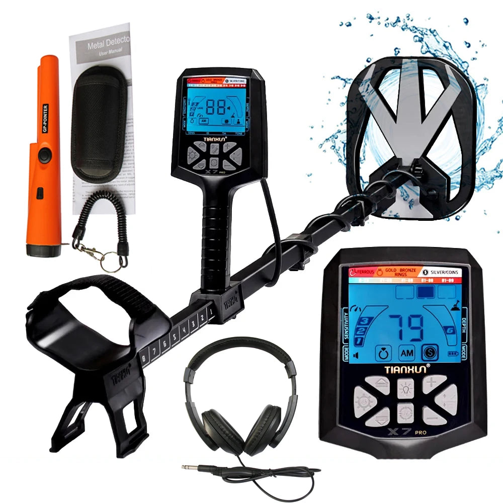 TIANXUN X7 Pro Underground Metal Detector High Sensitivity Metal Hunter Gold Digger Treasure Hunter Depth 2.5m Finder